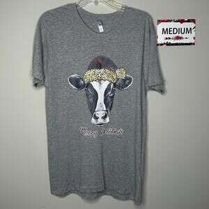 Santa Cow Medium Christmas L&B life short sleeve t shirt